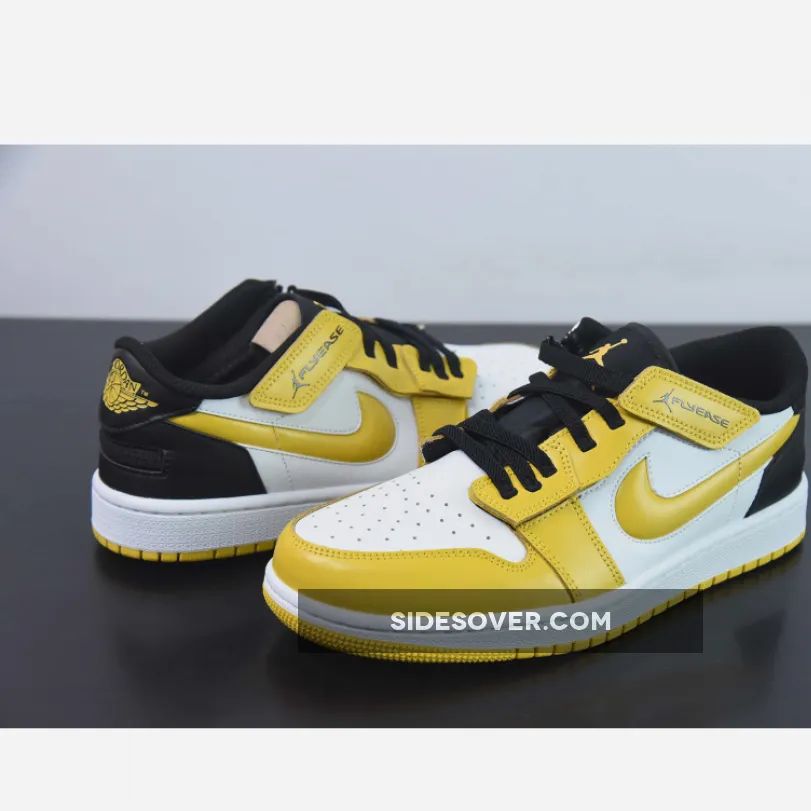 Air Jordan 1 Low FlyEase "Taxi" White/Black-University Gold Air Jordan 1 Low FlyEase "Taxi" White/Black-University Gold