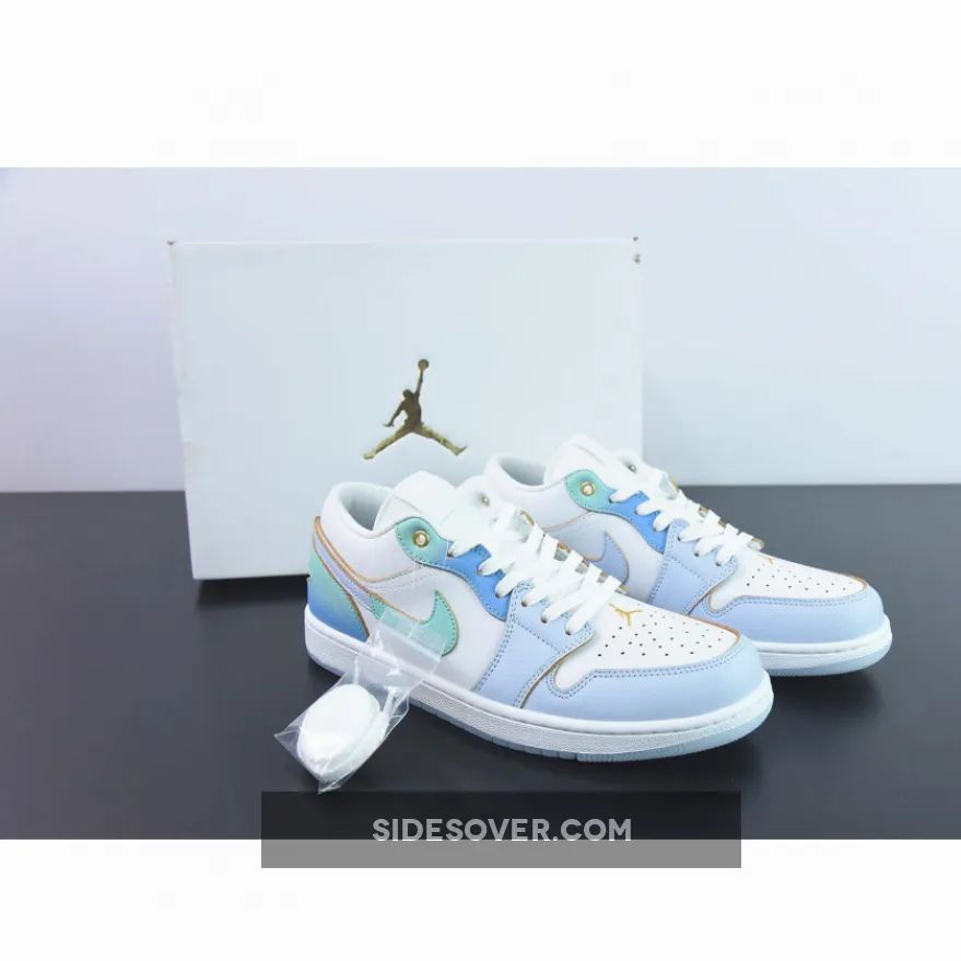 Air Jordan 1 Low Gradient Blue Gold