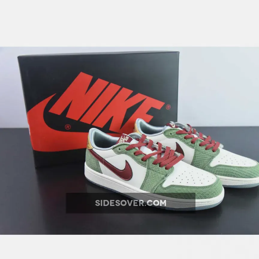Air Jordan 1 Low OG ‘Year of the Dragon’ Sail/Cedar-Oil Green
