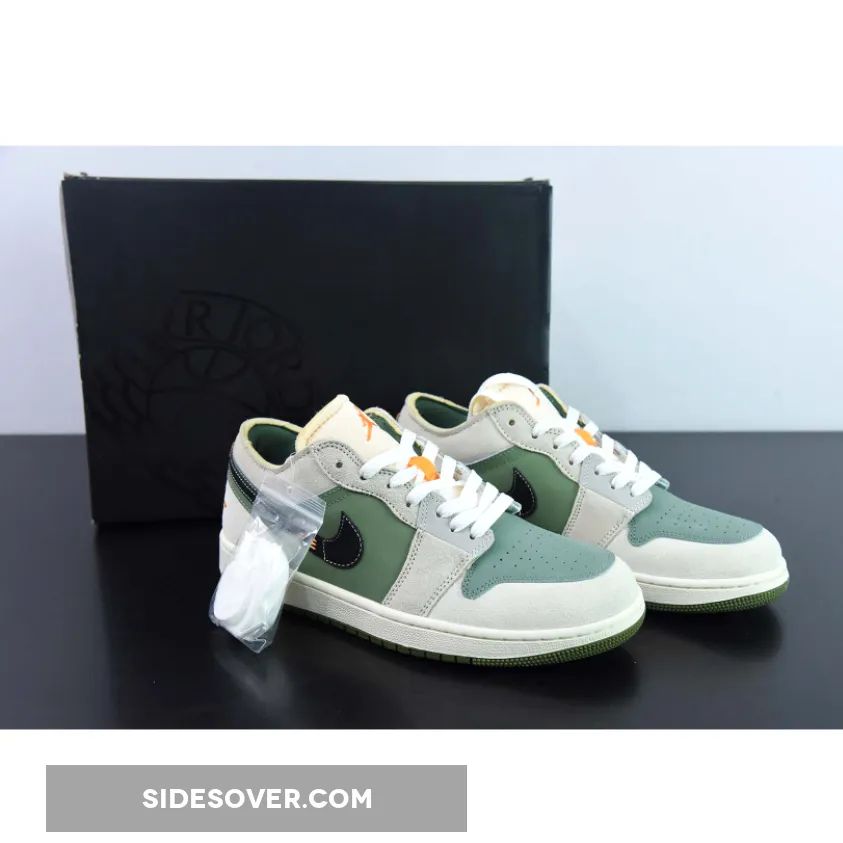 Air Jordan 1 Low "Sky J Light Olive" Army Green / Black