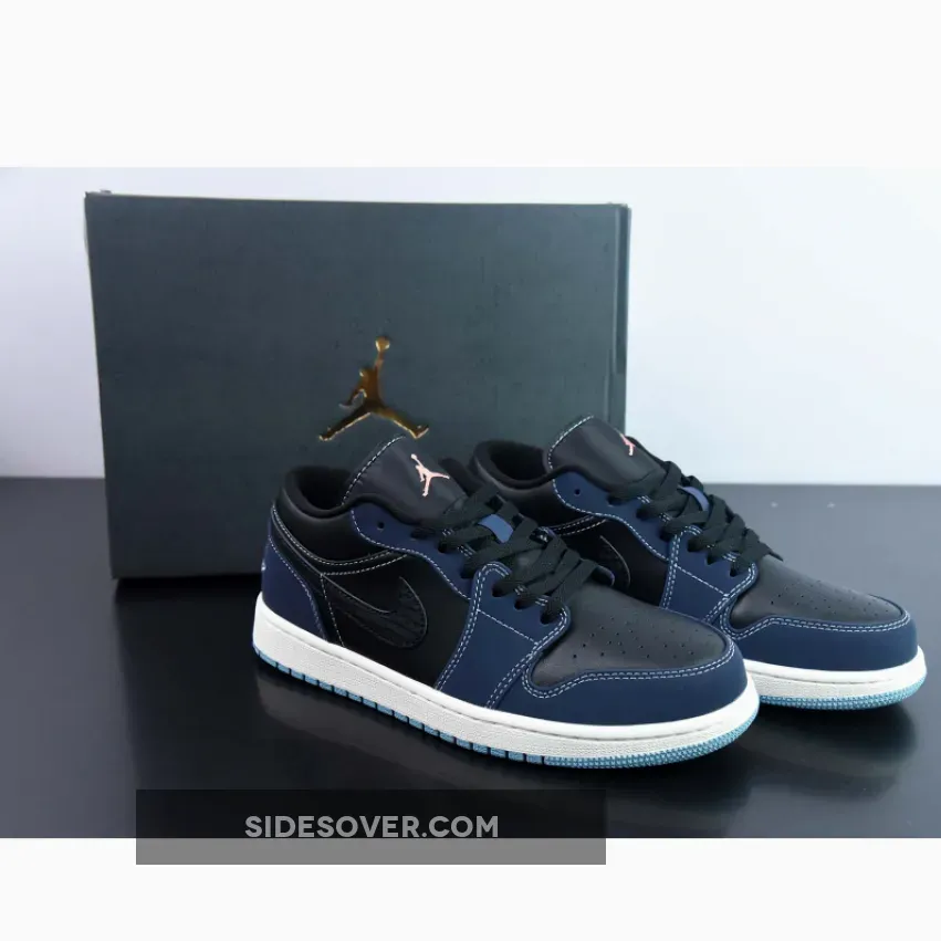 Air Jordan 1 Low Snakeskin Navy Black