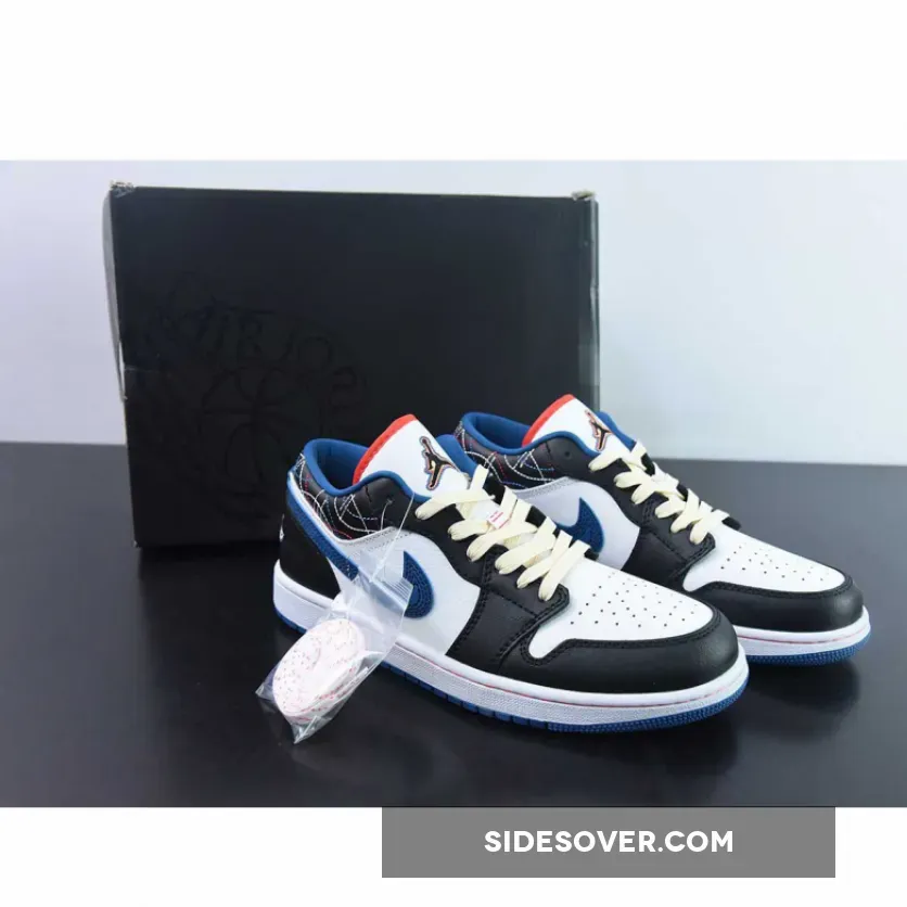 Air Jordan 1 Low ‘White Industrial Blue Siren Red’