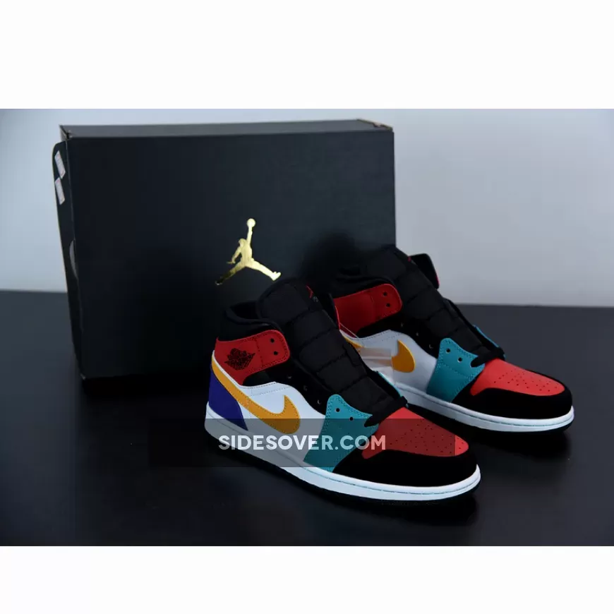 Air Jordan 1 Mid ‘Bred’ Multi-Color
