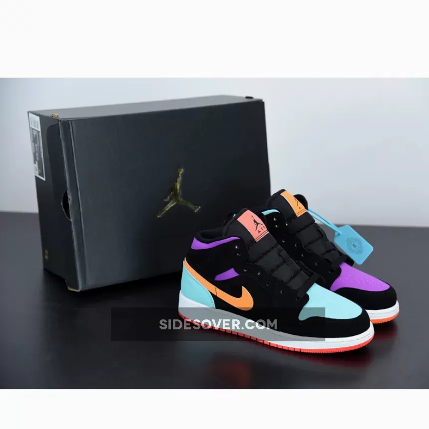 Air Jordan 1 Mid "Multi-Color" Black/Total Orange