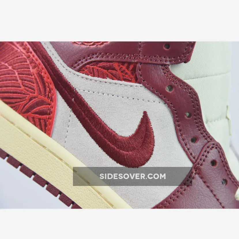 Air Jordan 1 Mid SE WMNS "Tiki Leaf" Team Red/University Red-Sail-Muslin Air Jordan 1 Mid SE WMNS "Tiki Leaf" Team Red/University Red-Sail-Muslin