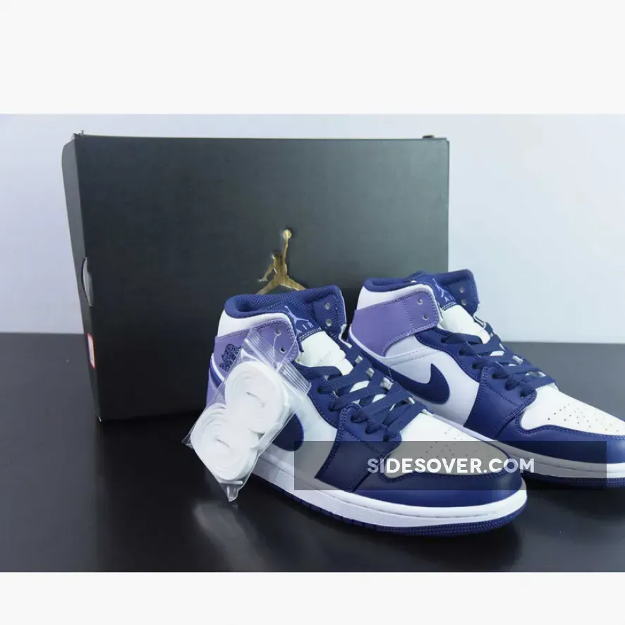Air Jordan 1 Mid Sky J Purple/White-Sky J Light Purple