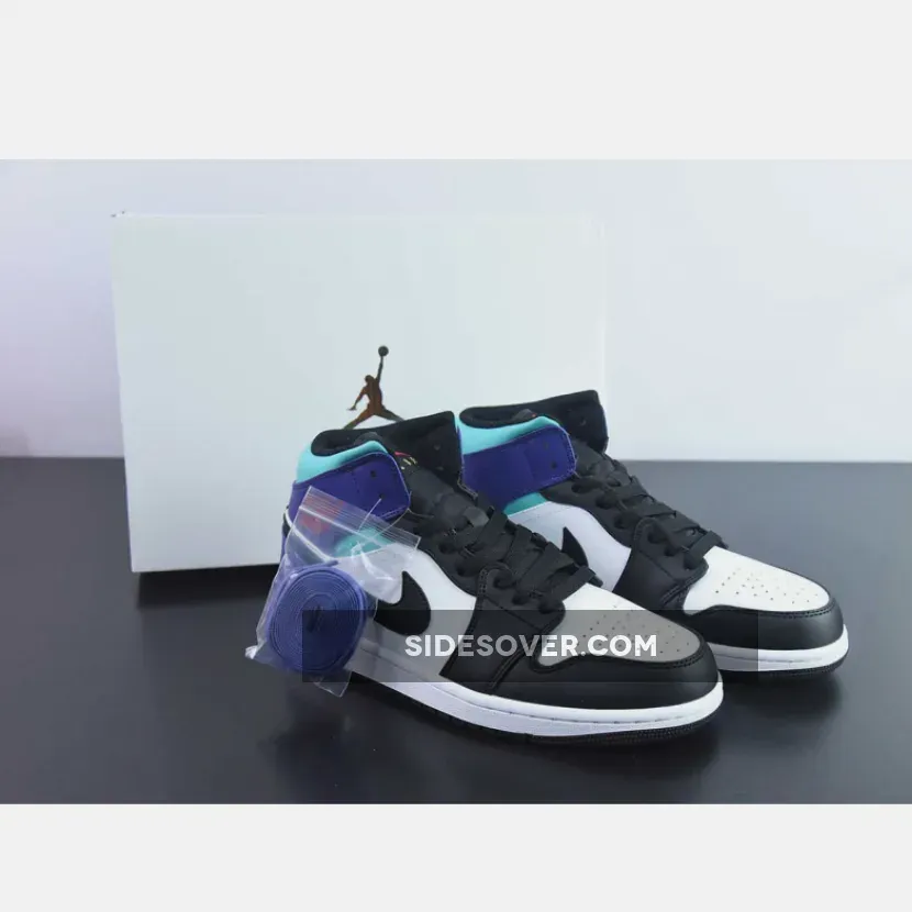 Air Jordan 1 Mid White/Court Purple-Tropical Twist