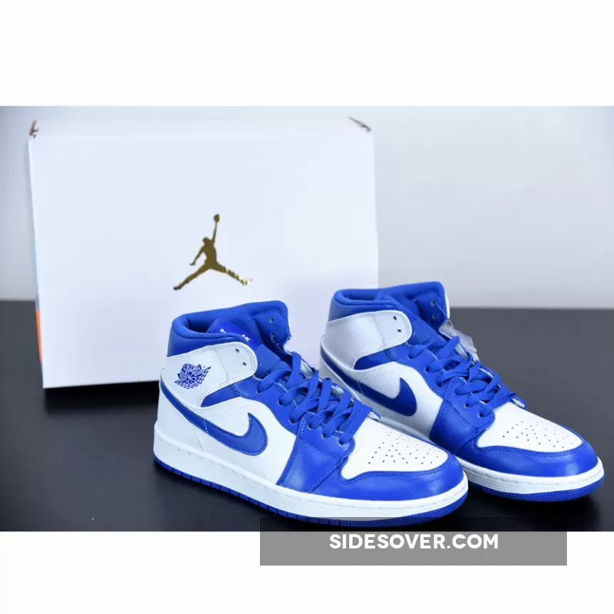 Air Jordan 1 Mid White/Hyper Royal