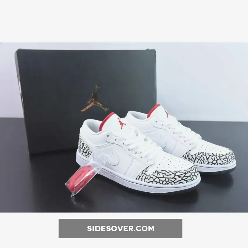 Air Jordan 1 Phat Low White/Varsity Red/Cement Grey