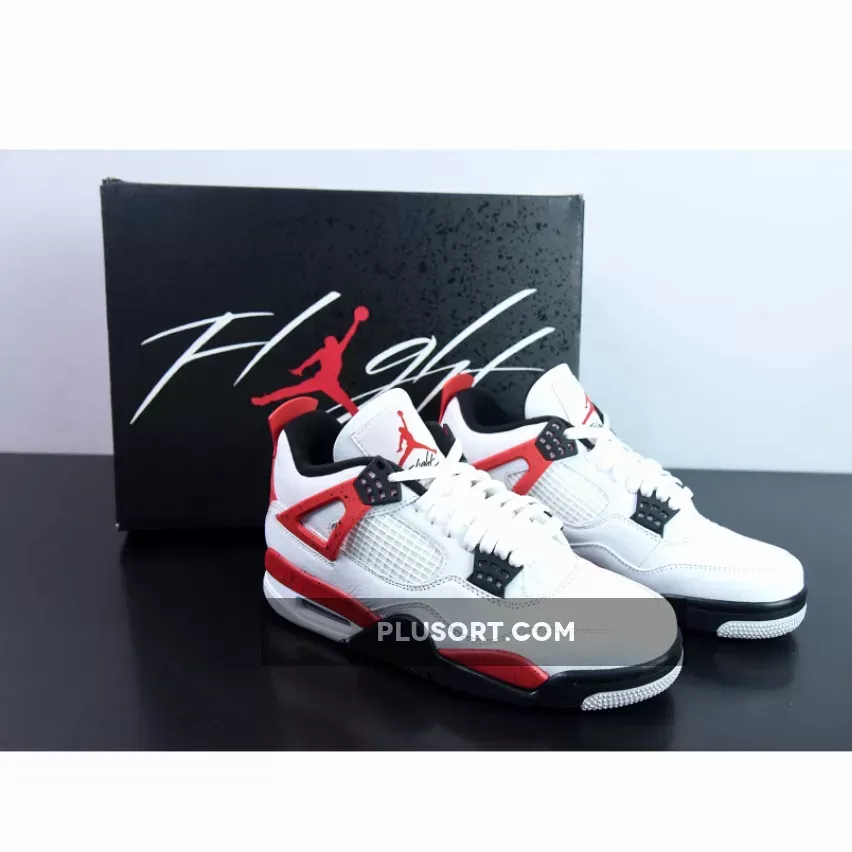 Air Jordan 4 "Red Cement" White/Fire Red-Black