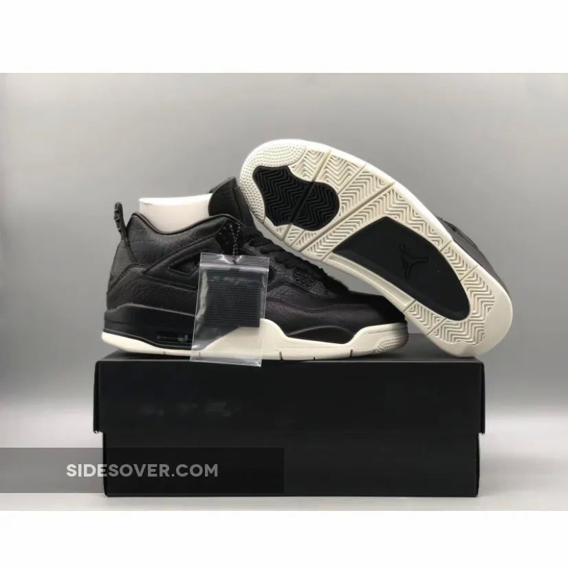 Air Jordan 4 Retro Premium Pony Hair Black Sail