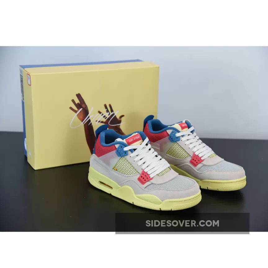 Air Jordan 4 Sp Union – Guava Ice/Light Bone-Brigade Blue-Light Fusion Red AJ4