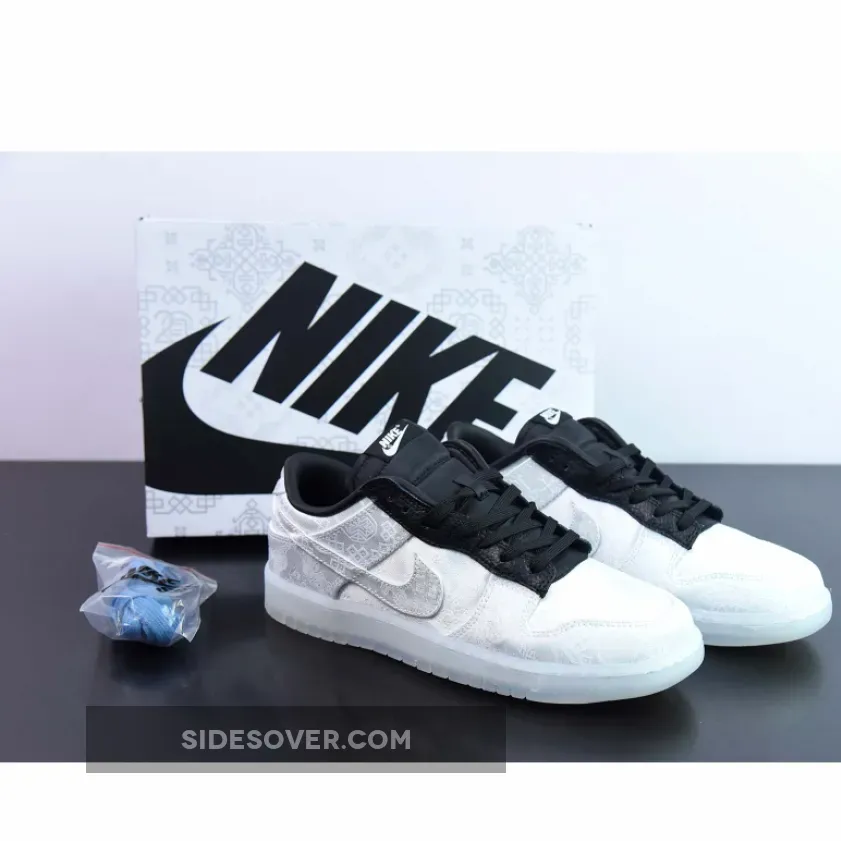 Clot x Fragment x Nike Dunk Low White/Black