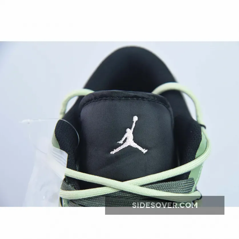 Custom Air Jordan 1 Low White Black Green Custom Air Jordan 1 Low White Black Green