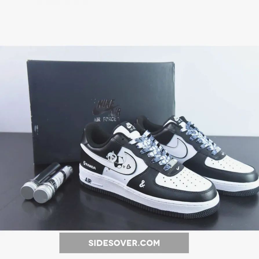 Custom BY You Nike Air Force 1 Low Panda Black White