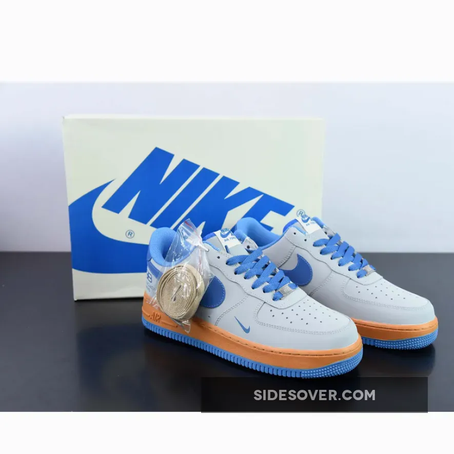 Custom Nike Air Force 1 Low Grey Blue Orange