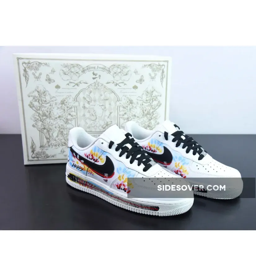 Custom Nike Air Force 1 Low White Black Multi