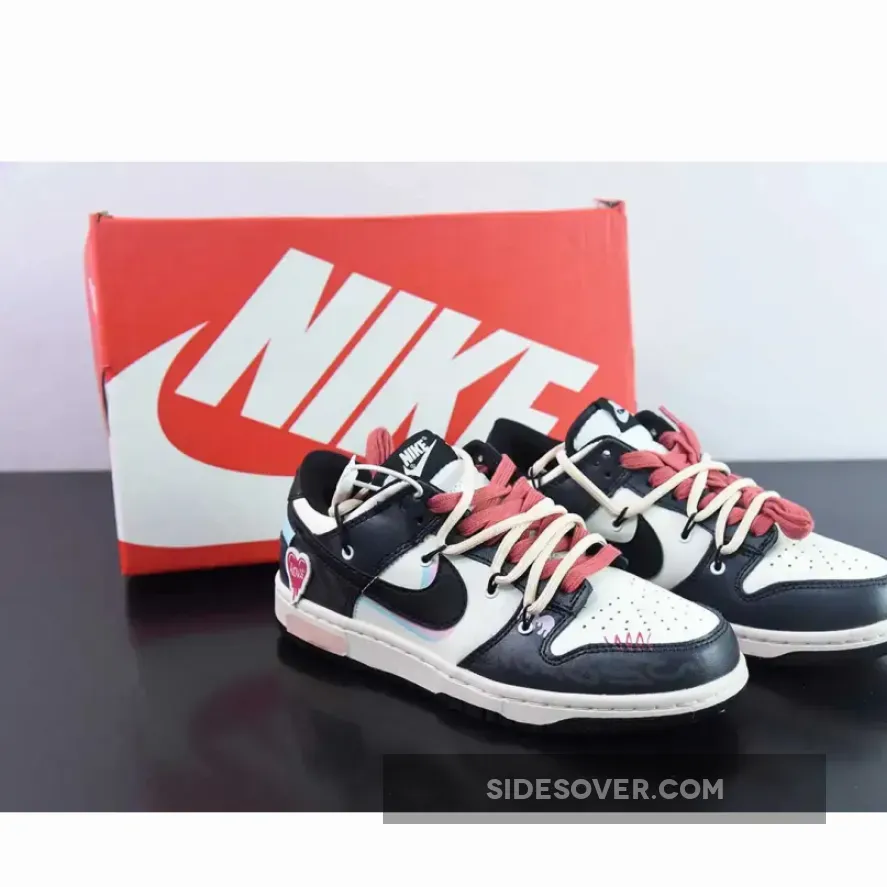 Custom Nike Dunk Low ‘Love’ Black White