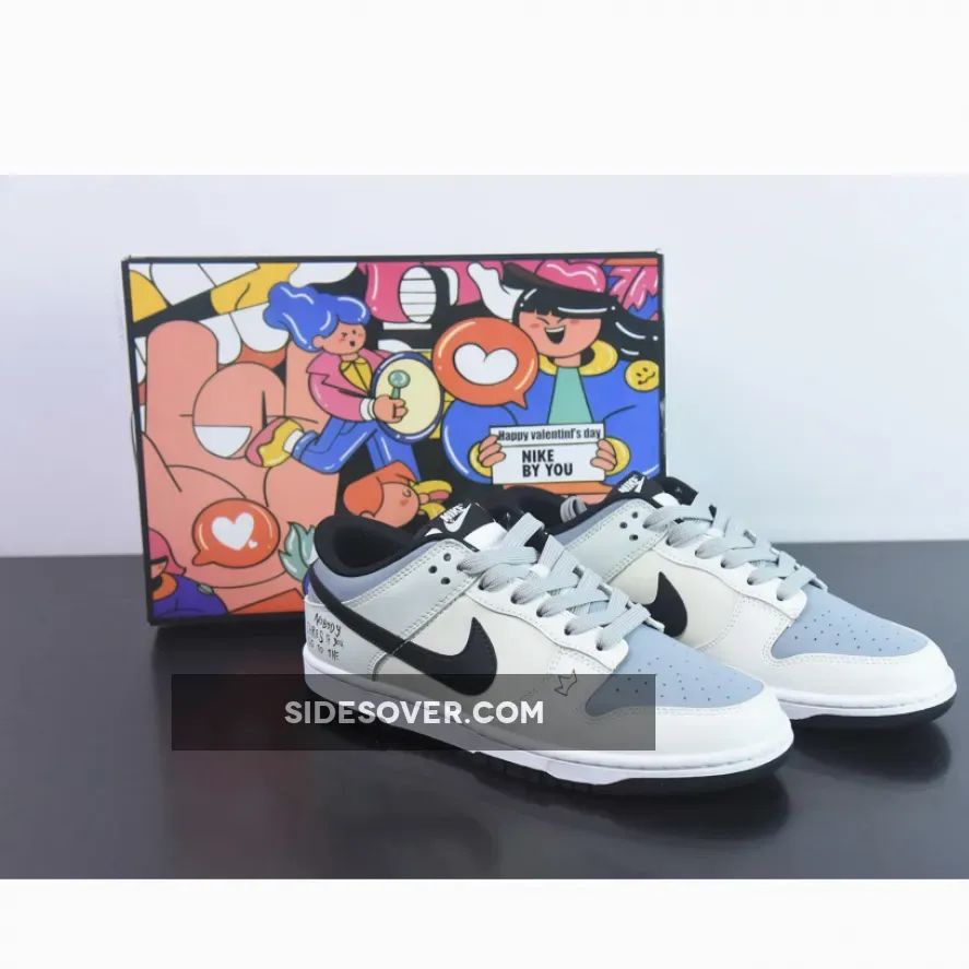 Custom Nike Dunk Low White Blue Black