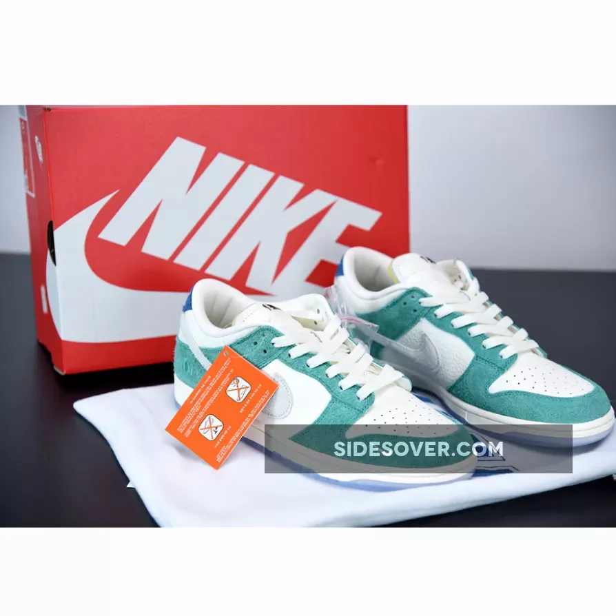 Kasina x Nike Dunk Low Sail/White-Neptune Green-Industrial Blue