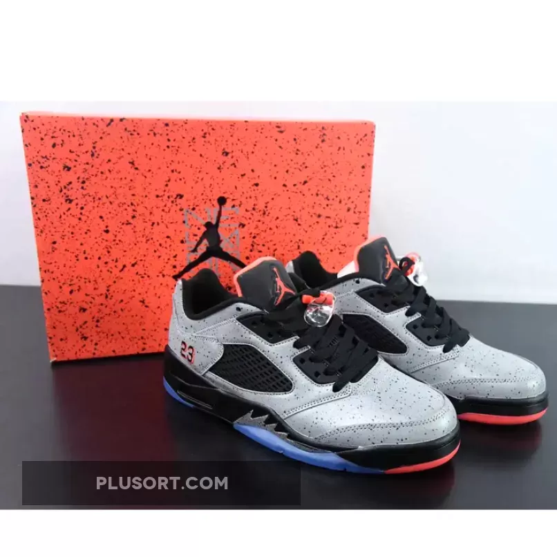Neymar x Air Jordn 5 Retro Low Reflective Silver/Infrared 23-Black