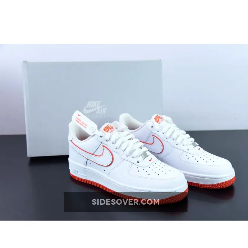 Nike Air Force 1 Low White and Orange