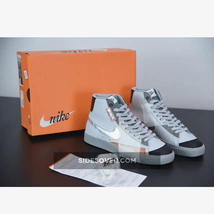 Nike Blazer Mid 77 White Metallic Silver