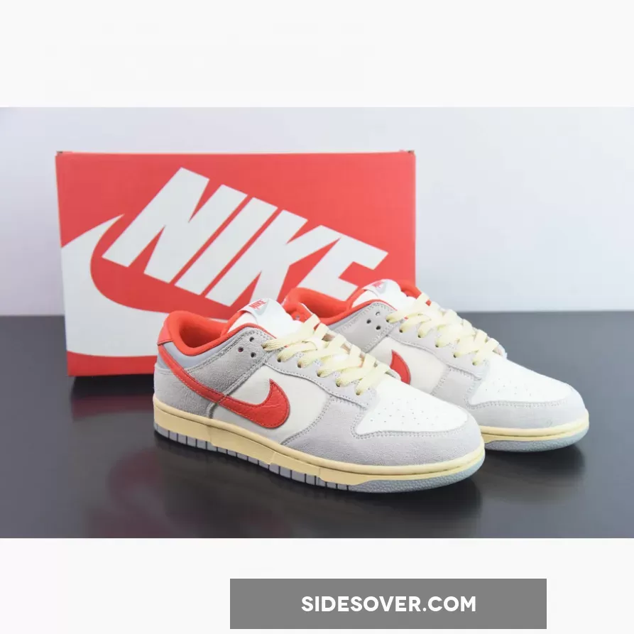 Nike Dunk Low "Athletic Department" Red Grey Sail