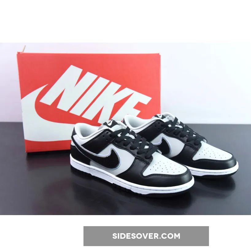 Nike Dunk Low Chenille Swoosh Grey Black