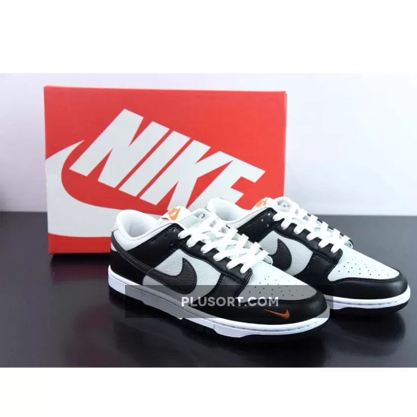 Nike Dunk Low Mini Swoosh Grey Black Orange