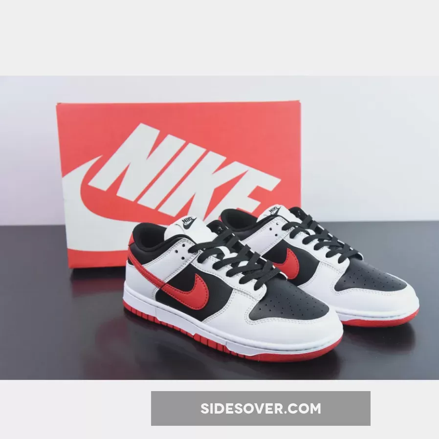 Nike Dunk Low White Black Red