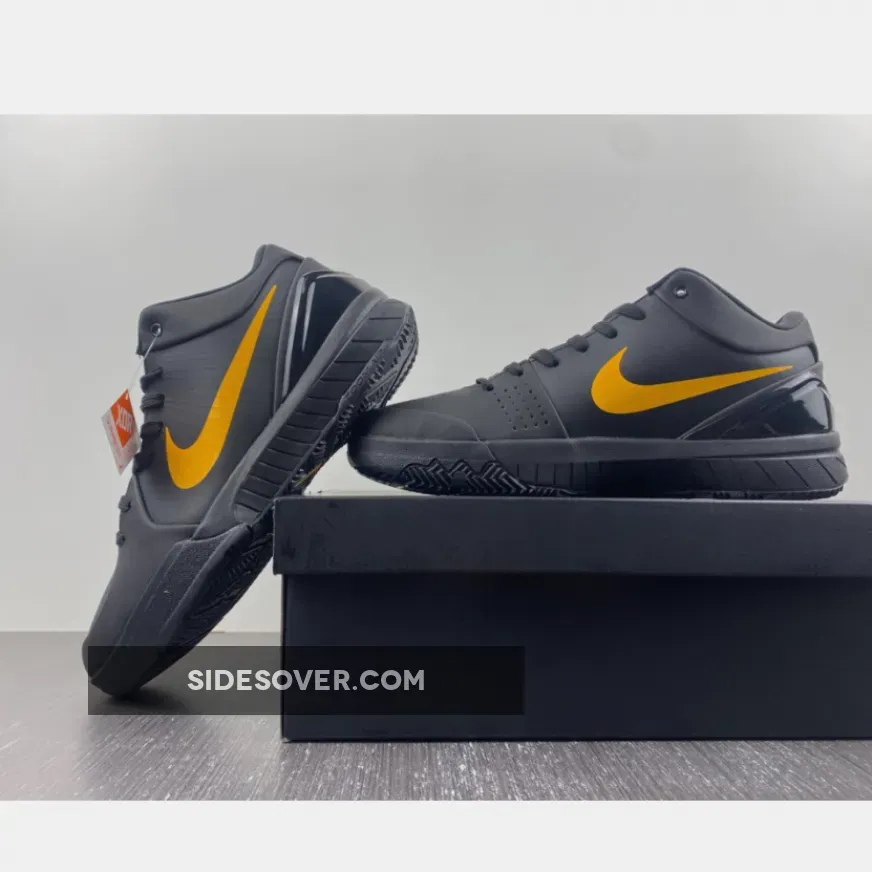 Nike Kobe 4 Protro "Black Mamba" Black University Gold Nike Kobe 4 Protro "Black Mamba" Black University Gold