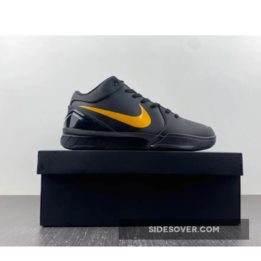 Nike Kobe 4 Protro "Black Mamba" Black University Gold Nike Kobe 4 Protro "Black Mamba" Black University Gold