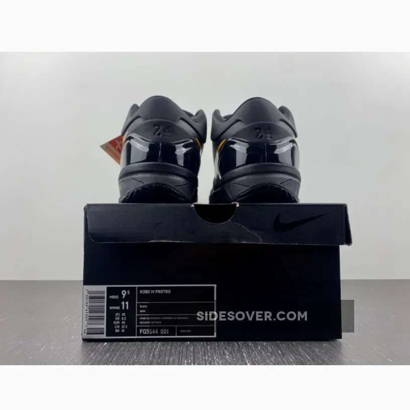 Nike Kobe 4 Protro "Black Mamba" Black University Gold Nike Kobe 4 Protro "Black Mamba" Black University Gold