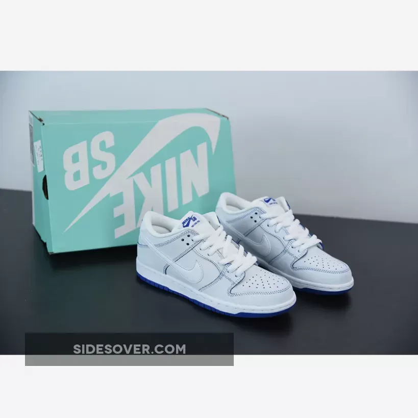 Nike SB Dunk Low PRM "Cracked Leather" White-Game Royal