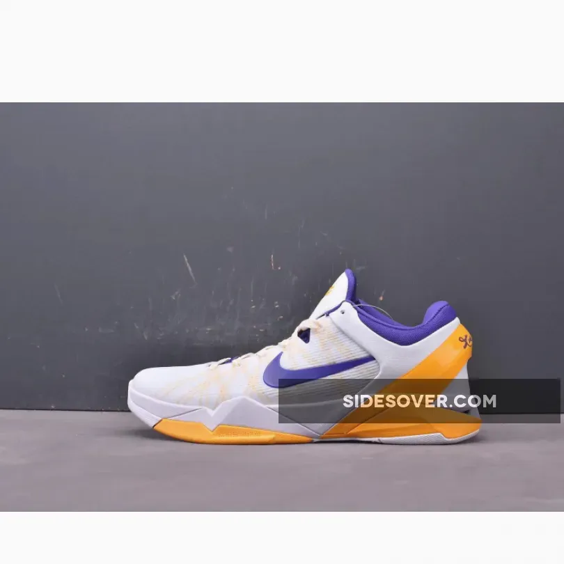 Nike Zoom Kobe 7 ‘Home’ White/Concord-Del Sol-Pure Platinum