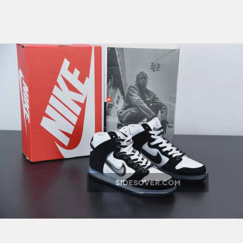 Slam Jam x Nike Dunk High White Black